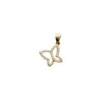 Outline CZ Butterfly Pendant (14K)