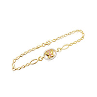 Butterfly Oval Cable Bracelet (14K).