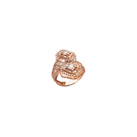 Diamond Baguette & Round Bypass Ring (14K)