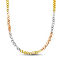 Tricolor Solid Miami Cuban Chain (14K)