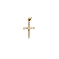 Cross CZ Pendant (14K)