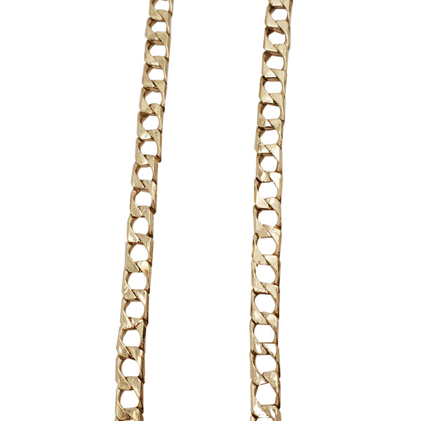 Solid Square Curb/Cuban Link chain (14K)