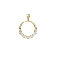 Zirconia Iced-Out Round Pendant (14K)
