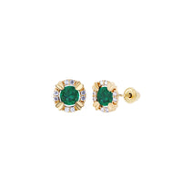 Round Stud Earrings (14K)
