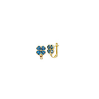 Cubic Zirconia Clover Earrings (14K)
