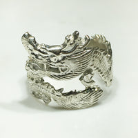 Coiled Dragon Ring (Silver) - Popular Jewelry