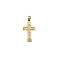 Tricolor Seven Lucky Charms Cross Pendant (14K)