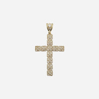 Iced-Out Quadrant Cross Pendant (10K)