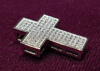 Cross Pendant CZ Micropavé Silver - Popular Jewelry