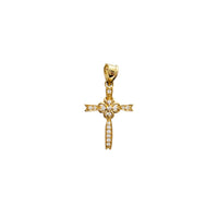 Cross CZ Pendant (14K)