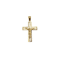 Vine Motif Crucifix Pendant (14K)