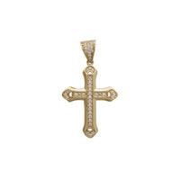 Zirconia Edged Cross Pendant (14K)