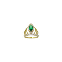Green Zirconia Marquise Tiara Ring (14K)