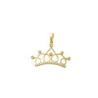 Cubic Zirconia Crown Pendant (14K)