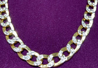 Two-Tone Lightweight Flat-Link Cuban Necklace 10K - Lucky Diamond 恆福珠寶金行 New York City 169 Canal Street 10013 Jewelry store Playboi Charlie Chinatown @luckydiamondny 2124311180