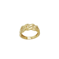 Yellow Gold Plain Cuban Ring (14K)