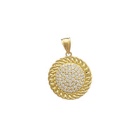 Iced-Out Cuban Link Sunflower Pendant (14K)