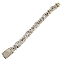 Iced Out Diamond Cuban & Mariner Bracelet (14K).