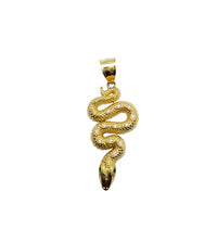 Molted Ice Snake Pendant (14K)
