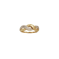 Zirconia Stones-Set Intertwined Band Ring (14K)