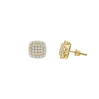 Diamond Cushion Stud Earring (14K)