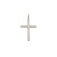 Single-Row Channel CZ Cross Pendant (14K)