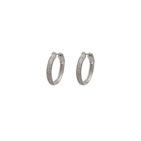Zirconia Hoop Earrings (Silver)