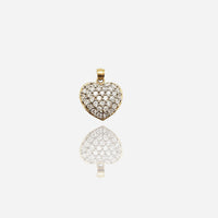 CZ Puffy Heart Pendant (14K)