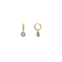 Our Lady of Guadalupe Dangling CZ Earrings (14K)