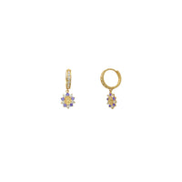 Our Lady of Guadalupe Dangling CZ Earrings (14K)