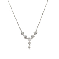 Zirconia Dangling Honeycomb Fancy Necklace(10K )