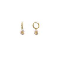 Our Lady of Guadalupe Dangling CZ Earrings (14K)