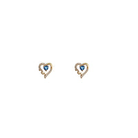 Heart with Love Stud Earrings (14K)