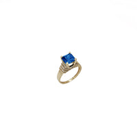 Dark Blue Cubic Zirconia Lady Ring (14K)