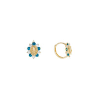 Saint Lazarus Stone-Set Huggie Earrings (14K)