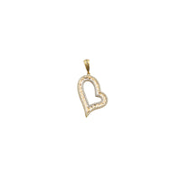 Yellow Gold CZ Heart Pendant (14K)