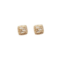 Diamond Square Earrings (14K).
