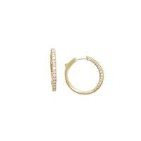 Diamond White Gold Huggie Earrings (14K)