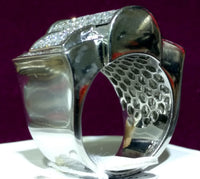 Princess Cut Diamond Men's Ring White Gold 14K - Lucky Diamond 恆福珠寶金行 New York City 169 Canal Street 10013 Jewelry store Playboi Charlie Chinatown @luckydiamondny 2124311180