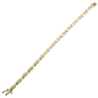 Diamond Twisted Texture Lady Bracelet (14K).