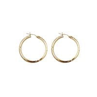 Diamond Cut Hoop Earrings (10K)
