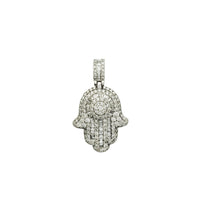 Diamond Iced-Out Hamsa Pendant (14K)
