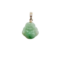 Diamond Green Buddha Pendant (14K)