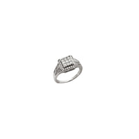 Diamond Square Setting Engagement Ring (14K)