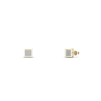 Diamond Square Stud Earrings (10K)