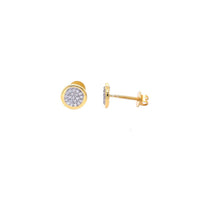 Diamond Round Stud Earrings (14K)