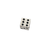 Antique-Finish Dice Charm (Silver)