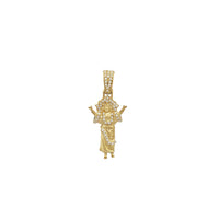 Zirconia Halo Divine Child Pendant (10K)