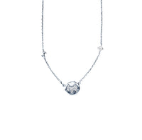 Dog Cutout Circle Pendant (14K)