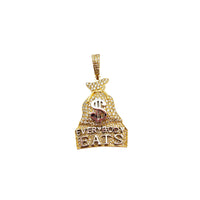 Diamond Dollar Sign Bag Pendant (14K)